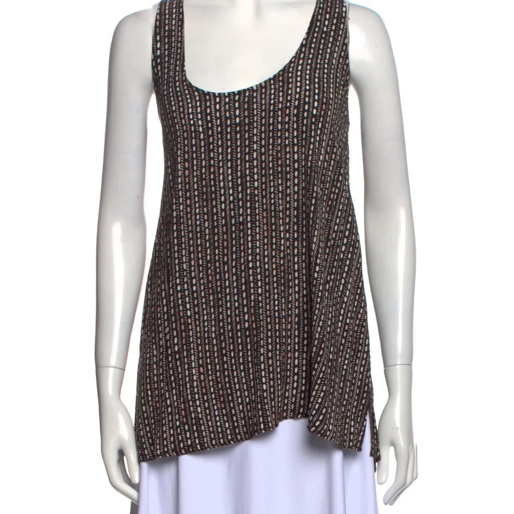 Hatch Maternity Size‎ M Black and Cream Printed Viscose Sleeveless Top Flowy